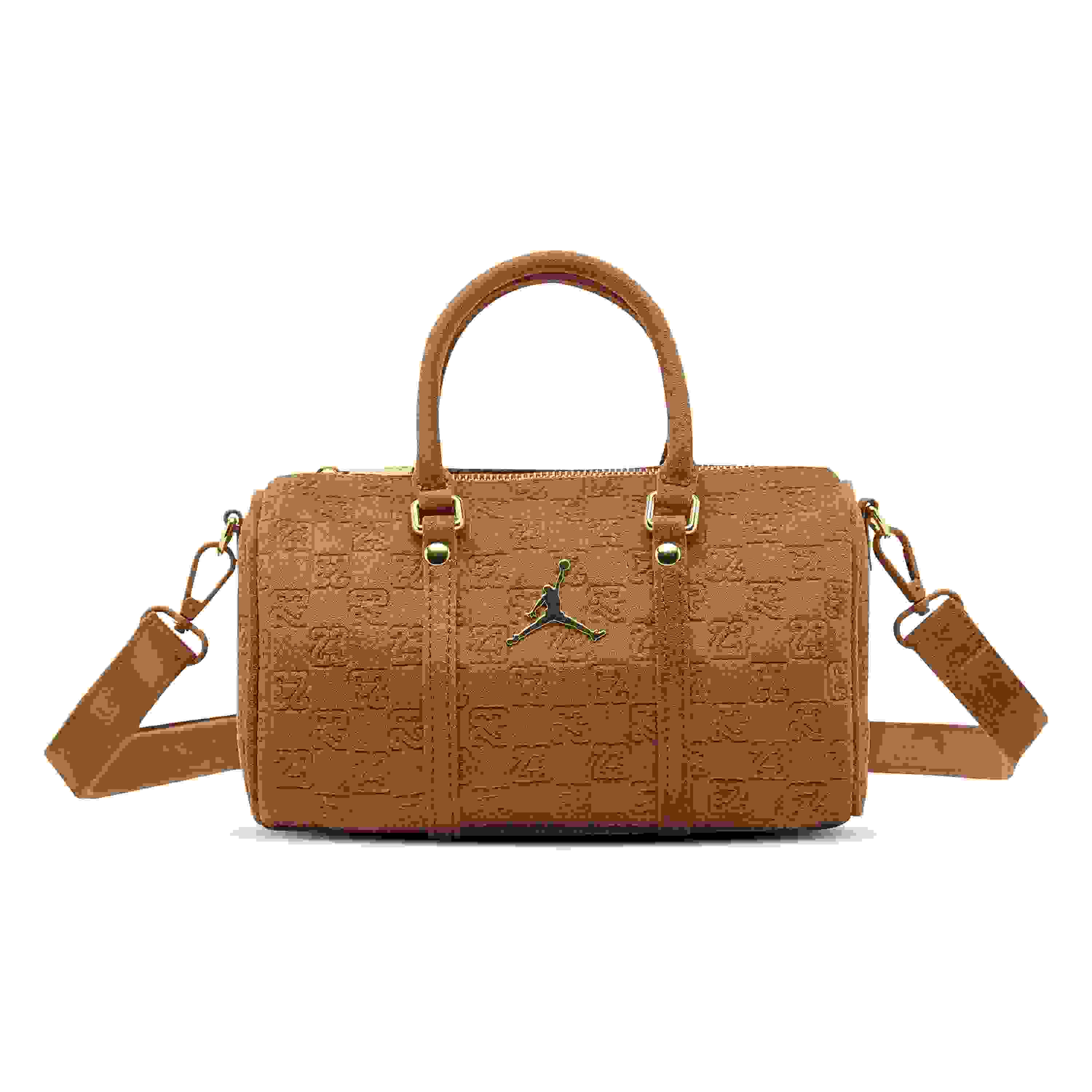 Jordan Suede Monogram Mini Brown Duffle Bag